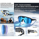 Q01 Outdoor Cycling Smart AI Sports Glasses 8MP Camera