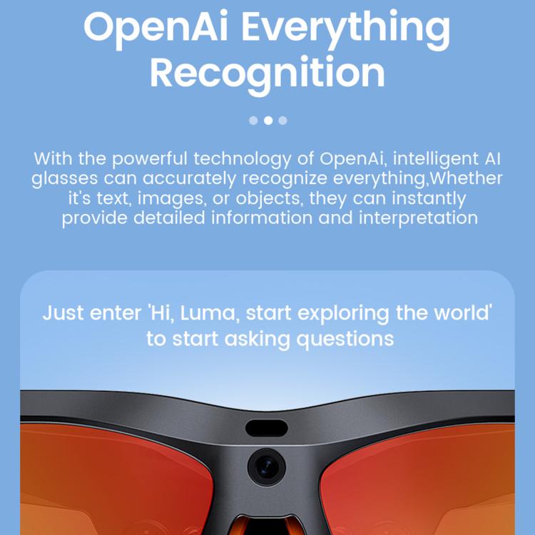 E08 13MP 1080P 30FPS  AI Cycling Smart Glasses with Voice / Calling