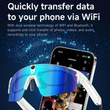 L085 8MP Dual-Mic Noise Cancellation AI Cycling Smart Glasses with Voice Assistant / Calling