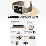 Original Xiaomi Smart Band 10 Pro, 1.74 inch AMOLED Screen 5ATM Waterproof Smart Watch, Support Blood Oxygen / Heart Rate Monitor, Smart Band 10 Pro Black, Smart Band 10 Pro Silver, Smart Band 10 Pro Pink