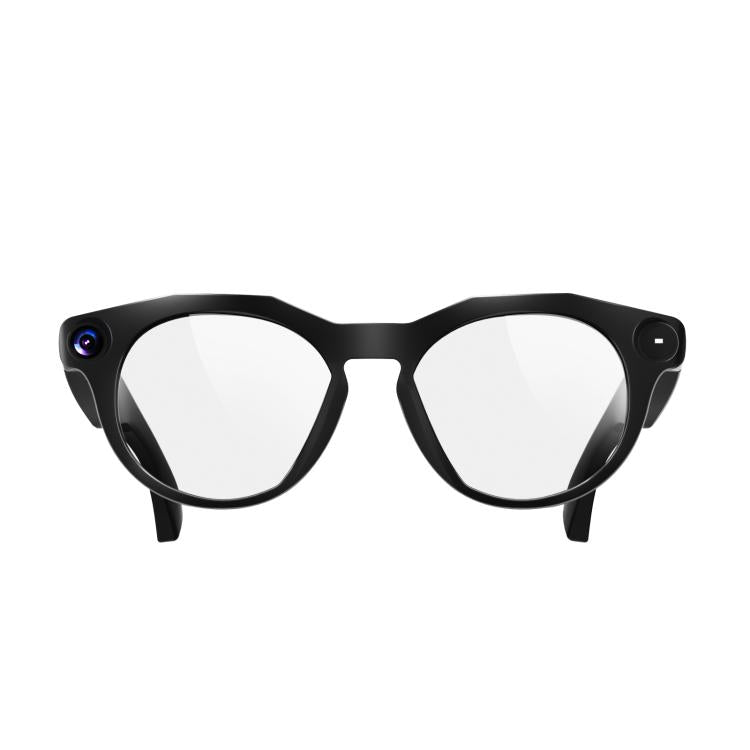 CY02 Smart AI Translation Glasses with 13MP HD Camera, Video Recording, WiFi Transmission, Al Smart Voice Assistant, Clear Lenses, Black Lenses