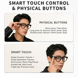 CY02 Smart AI Translation Glasses with 13MP HD Camera, Video Recording, WiFi Transmission, Al Smart Voice Assistant, Clear Lenses, Black Lenses