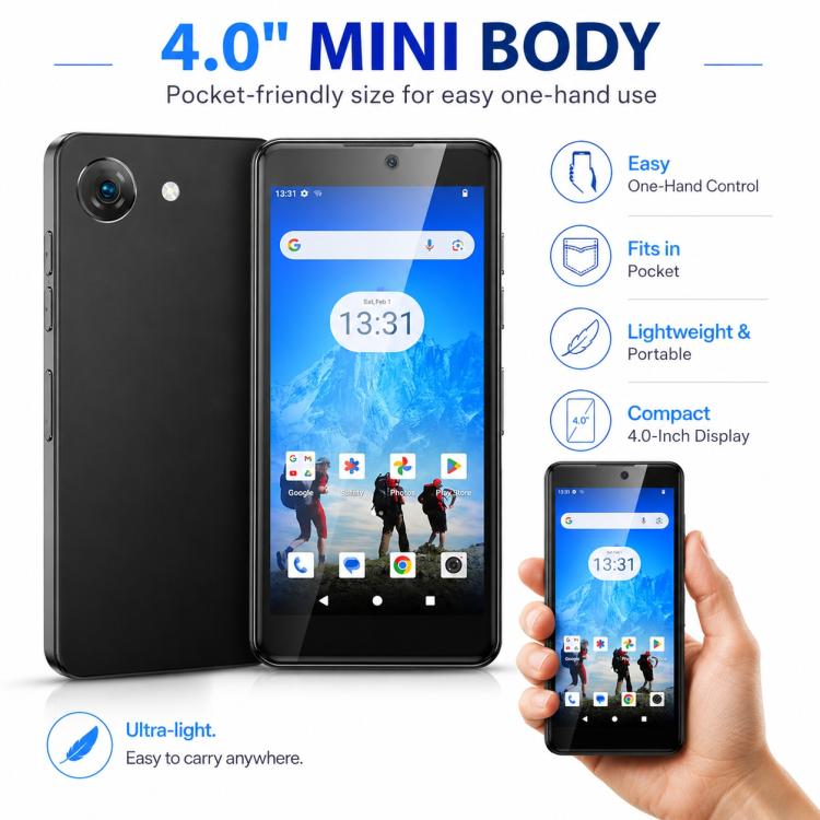 UNIWA Q999, 4GB+64GB, 4.0 inch Android 14.0 Unisoc T606 Octa Core, Network: 4G, OTG, EU Plug, US Plug, UK Plug, AU Plug