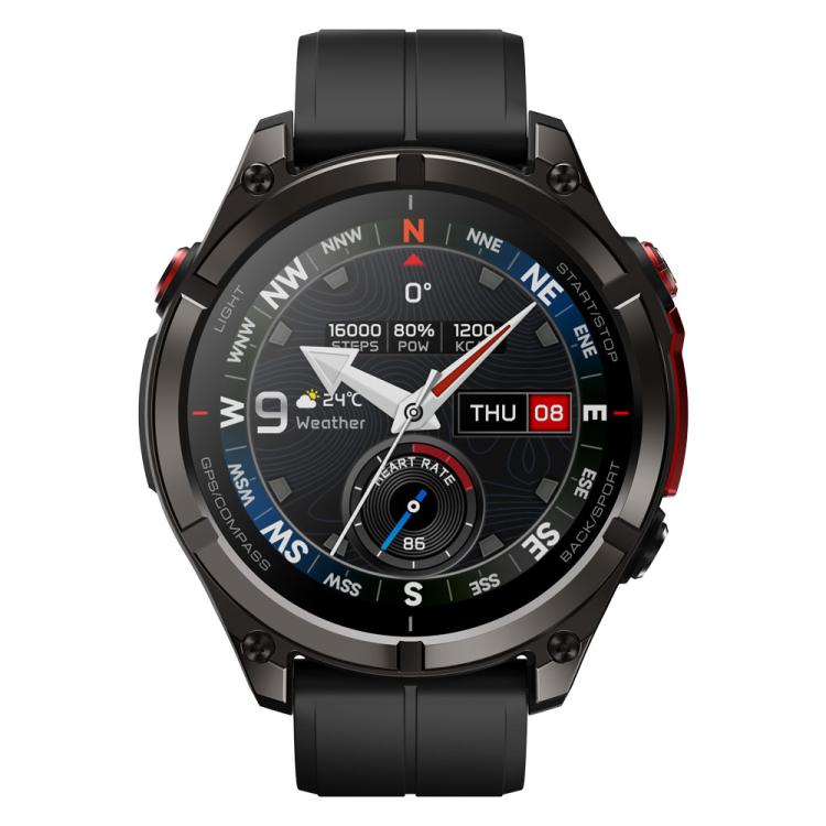Zeblaze Stratos 4 Pro Rugged Outdoor GPS Smart Watch 1.43 inch Screen 5 ATM & IP69K Built-in Flashlight
