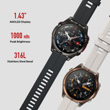 Zeblaze Stratos 4 Pro Rugged Outdoor GPS Smart Watch 1.43 inch Screen 5 ATM & IP69K Built-in Flashlight