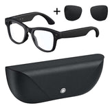 M02X Pro Max Smart AI Glasses with 8MP HD Camera, Video Recording WiFi Transmission Al Smart Voice Assistant, Sunglasses + Anti Blue Light Lens, Gradient Lenses