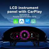 Car HD LCD Multi-Mode Digital Odometer Speedometer with CarPlay, For Porsche Cayenne 2002–2010