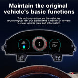 Car HD LCD Multi-Mode Digital Odometer Speedometer with CarPlay, For Porsche Cayenne 2002–2010