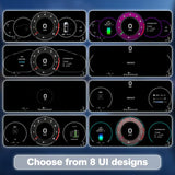 Car HD LCD Multi-Mode Digital Odometer Speedometer with CarPlay, For Porsche Cayenne 2002–2010