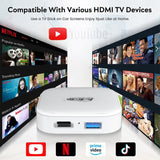 MMB WJAN-TV 2.0 Car AI Box Wired to Wireless Android Auto CarPlay Adapter, WJAN-TV 2.0