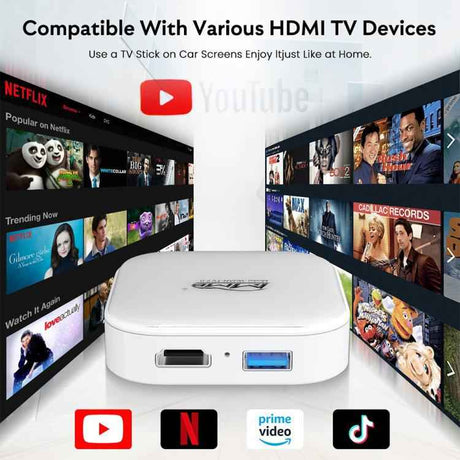 MMB WJAN-TV 2.0 Car AI Box Wired to Wireless Android Auto CarPlay Adapter, WJAN-TV 2.0