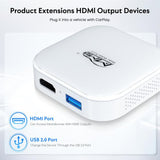 MMB WJAN-TV 2.0 Car AI Box Wired to Wireless Android Auto CarPlay Adapter, WJAN-TV 2.0