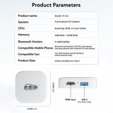 MMB WJAN-TV 2.0 Car AI Box Wired to Wireless Android Auto CarPlay Adapter, WJAN-TV 2.0