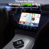MMB Car Smart Box Wired to Wireless Android Auto CarPlay Adapter, 8GB+128GB Europe / Asia Version, WJAN-Q5H