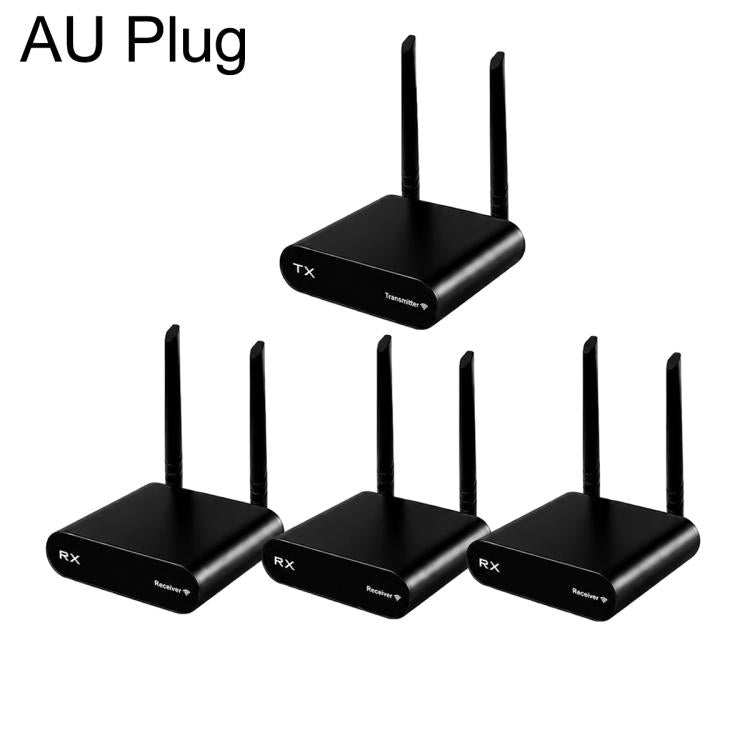 AU680 Audio Transmission Adapter Wireless Speaker Transmitter and Receiver Kit, with 2 Receivers, with 3 Receivers, with 4 Receivers, with 5 Receivers