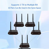 AU680 Audio Transmission Adapter Wireless Speaker Transmitter and Receiver Kit, with 2 Receivers, with 3 Receivers, with 4 Receivers, with 5 Receivers