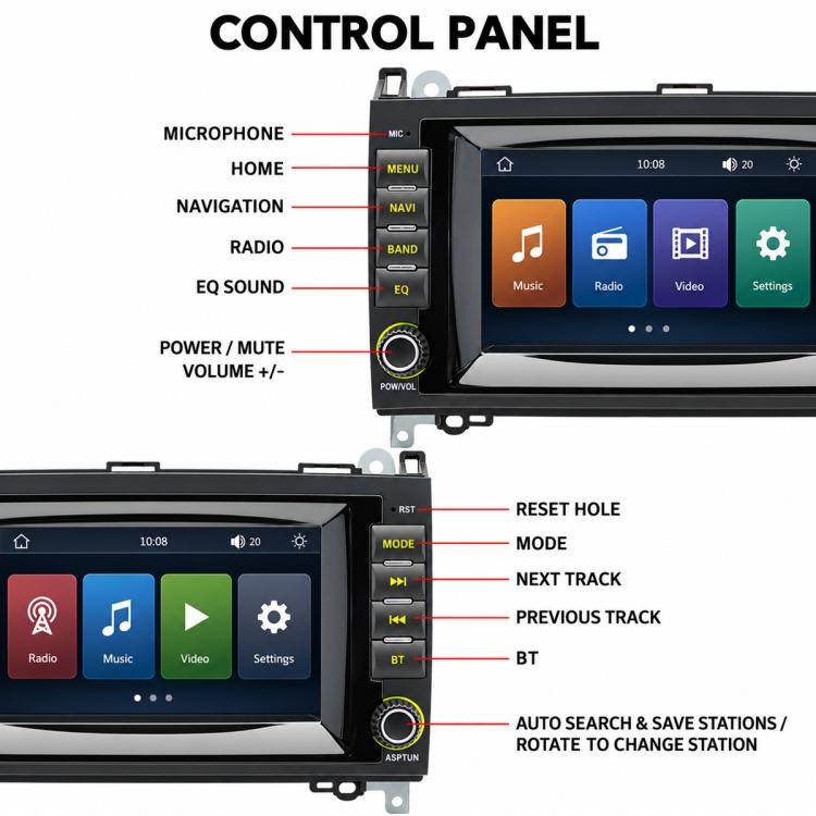 7" Car MP5 Player Wireless Central Control Smart Screen – Mercedes-Benz B200