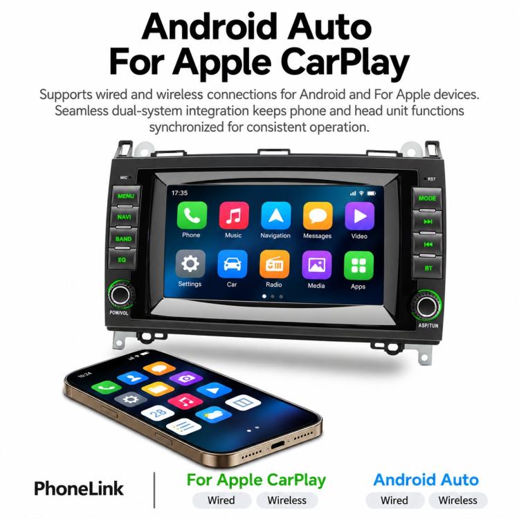 7" Car MP5 Player Wireless Central Control Smart Screen – Mercedes-Benz B200