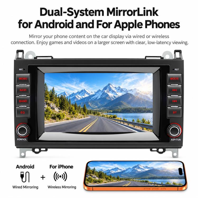 7" Car MP5 Player Wireless Central Control Smart Screen – Mercedes-Benz B200