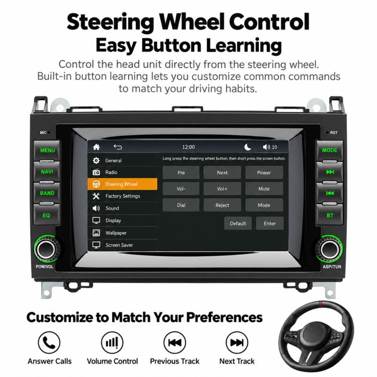 7" Car MP5 Player Wireless Central Control Smart Screen – Mercedes-Benz B200