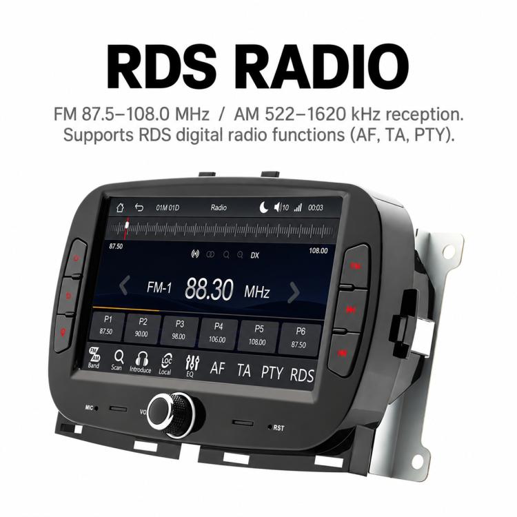 7 inch Car MP5 Player Wireless Central Control Smart Screen for Fiat 500 2016-2019, For Fiat 500 2016-2019