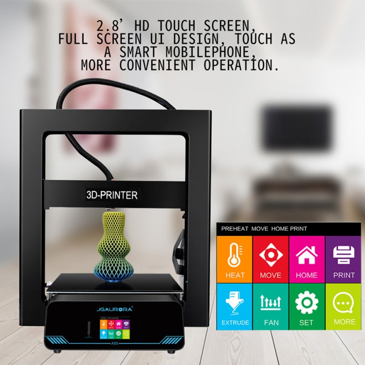 JGAURORA A5S Desktop High Precision Metal Plate Frame Three-Dimensional Physical 3D Printer, JGAURORA A5S