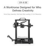 CREALITY CR-6 SE 350W Intelligent Leveling-free DIY 3D Printer, Print Size : 23.5 x 23.5 x 25cm, EU Plug, CR-6 SE