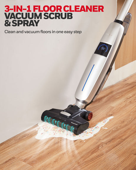 Honeywell FC15 Cordless Floor Cleaner - 3-in-1 Vacuum, Scrub & Wash for Hard Floors - LYDARZ