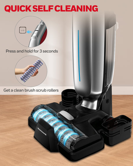Honeywell FC15 Cordless Floor Cleaner - 3-in-1 Vacuum, Scrub & Wash for Hard Floors - LYDARZ