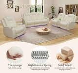 Multifunctional Intelligent Sofa with Reversible Coffee Table & Wireless Charging - Premium Breathable Leather