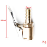 Conector de válvula de neumático de 6 mm - Abrazadera de clip para bomba de inflado de neumáticos de coche