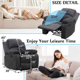 LYDARZ Multifunctional Corduroy Recliner Chair - 115°-160° Adjustable, Ergonomic & Heavy-Duty