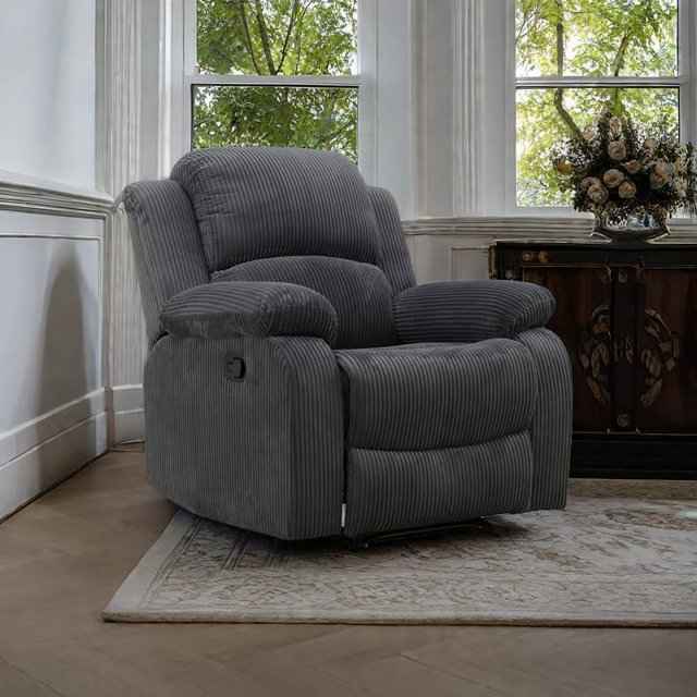 LYDARZ Multifunctional Corduroy Recliner Chair - 115°-160° Adjustable, Ergonomic & Heavy-Duty