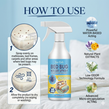 Plant-Based Bed Bug Killer & Dust Mite Spray | Non-Toxic, Safe for Pets, 4oz Travel Size