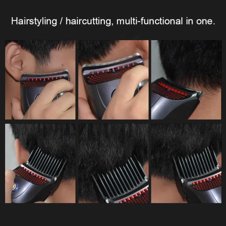 HJ-2018 Men Electric Shaver Fader Self-help Hair Clipper with Wai Cloth + Sponge, CN Plug