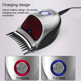 HJ-2019 Men Electric Shaver Fader Self-help Hair Clipper with Cloth + Sponge + Spare Cutter Head, Standard Version, CN Plug, with Cloth + Sponge + Spare Cutter Head