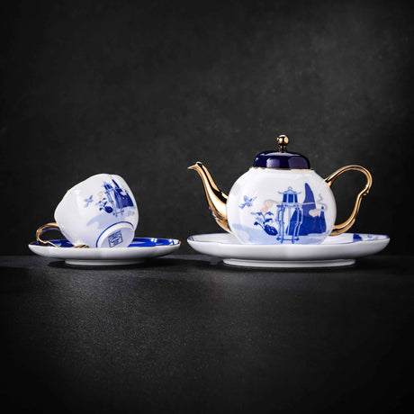 China Jingdezhen Artisanal 10-Piece Tea Set