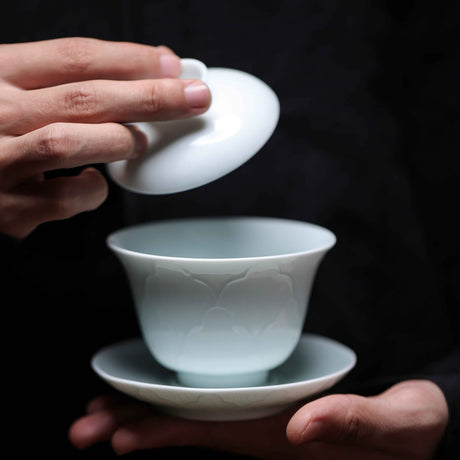 Yingqing Carved HangingHandle Teapot Set