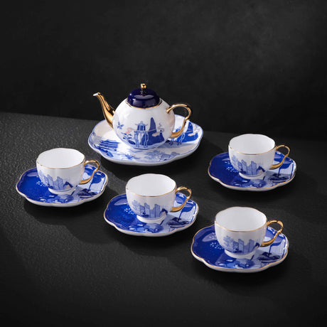 China Jingdezhen Artisanal 10-Piece Tea Set