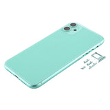 iPhone 11 Back Housing Cover with SIM Card Tray, Side Keys, & Camera Lens Replacement - Compatible with iPhone 11 Models