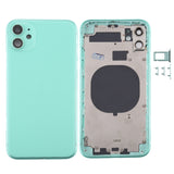 iPhone 11 Back Housing Cover with SIM Card Tray, Side Keys, & Camera Lens Replacement - Compatible with iPhone 11 Models