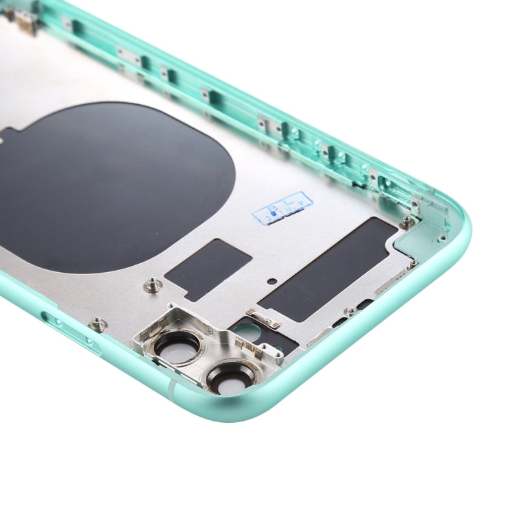 iPhone 11 Back Housing Cover with SIM Card Tray, Side Keys, & Camera Lens Replacement - Compatible with iPhone 11 Models