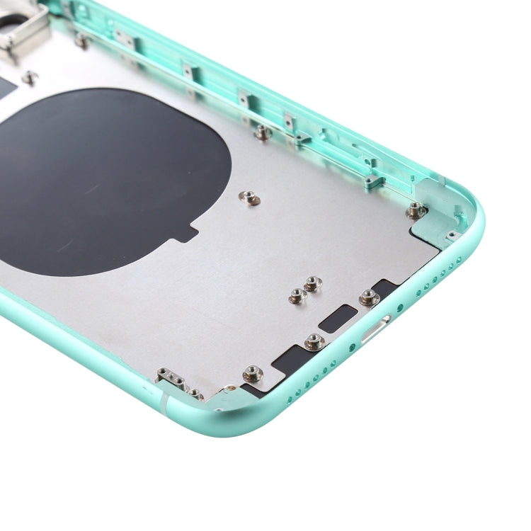 iPhone 11 Back Housing Cover with SIM Card Tray, Side Keys, & Camera Lens Replacement - Compatible with iPhone 11 Models