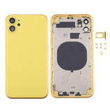 iPhone 11 Back Housing Cover with SIM Card Tray, Side Keys, & Camera Lens Replacement - Compatible with iPhone 11 Models