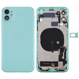 Reemplazo completo de la tapa trasera de la batería del iPhone 11 (con botones, módulo de carga, motor, altavoz y lente de la cámara)