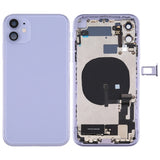 iPhone 11 Battery Back Cover Assembly with Buttons, Charging Module, Motor, Speaker & Camera Lens - Full Replacement