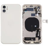 Reemplazo completo de la tapa trasera de la batería del iPhone 11 (con botones, módulo de carga, motor, altavoz y lente de la cámara)