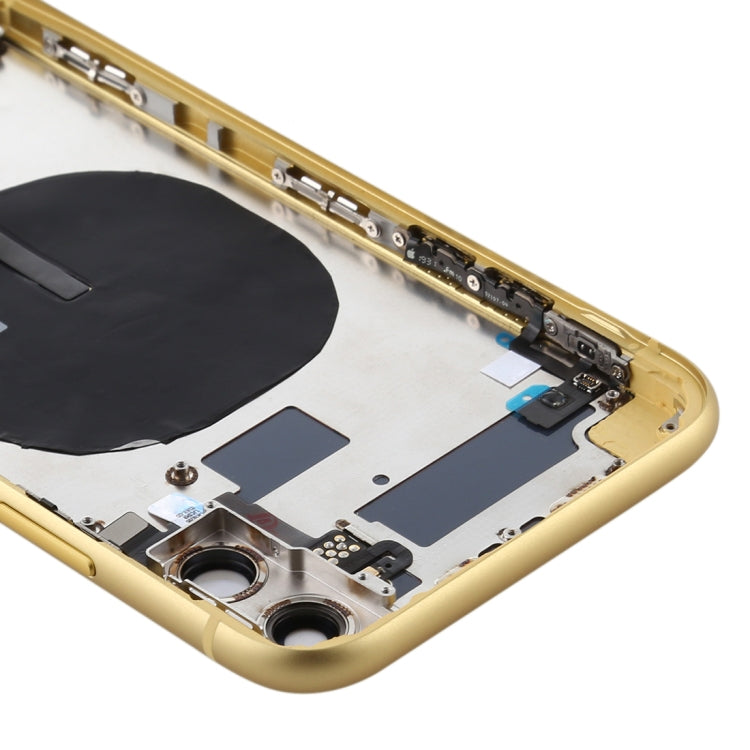 iPhone 11 Battery Back Cover Assembly with Buttons, Charging Module, Motor, Speaker & Camera Lens - Full Replacement
