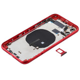 Tapa trasera de batería para iPhone 11 con teclas laterales, bandeja para tarjetas, cable flexible de encendido y volumen, módulo de carga inalámbrica - Tapa trasera de batería resistente para iPhone 11