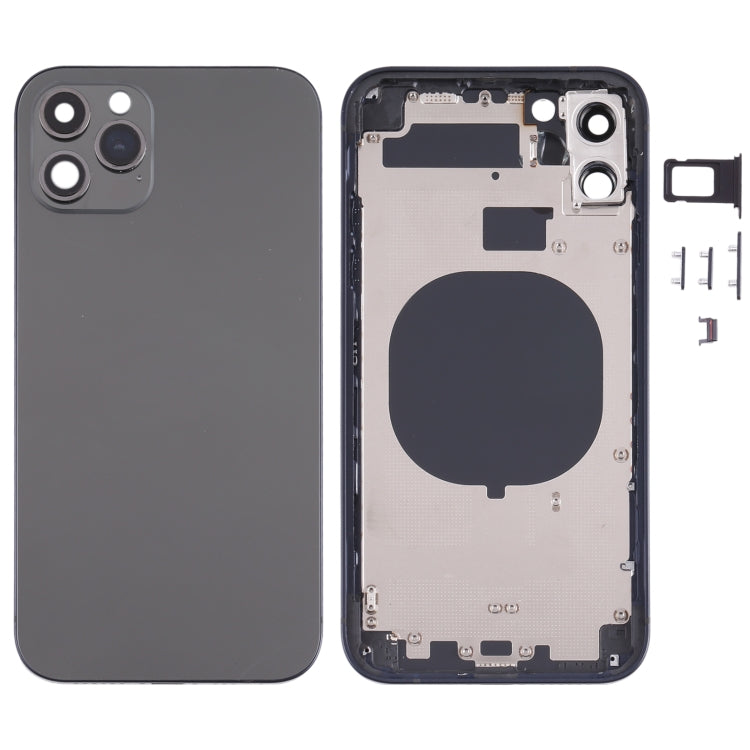 Reemplazo de carcasa trasera para iPhone 11: elegante diseño en negro, azul y blanco inspirado en el iPhone 13 Pro